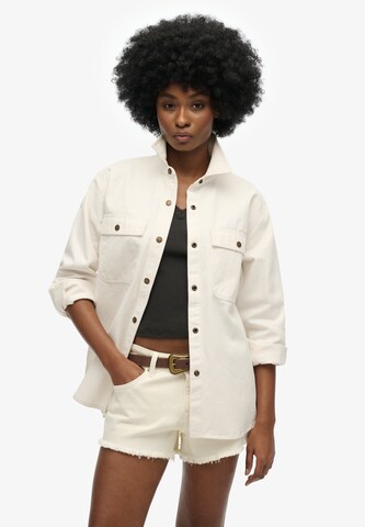 Superdry Tussenjas in Wit: voorkant