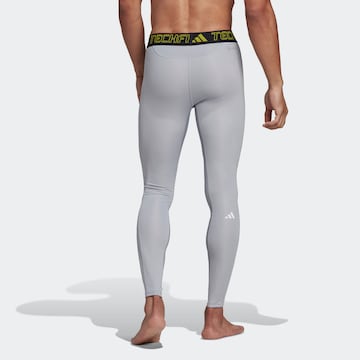 ADIDAS PERFORMANCE - Skinny Calças de desporto 'Techfit Long' em cinzento