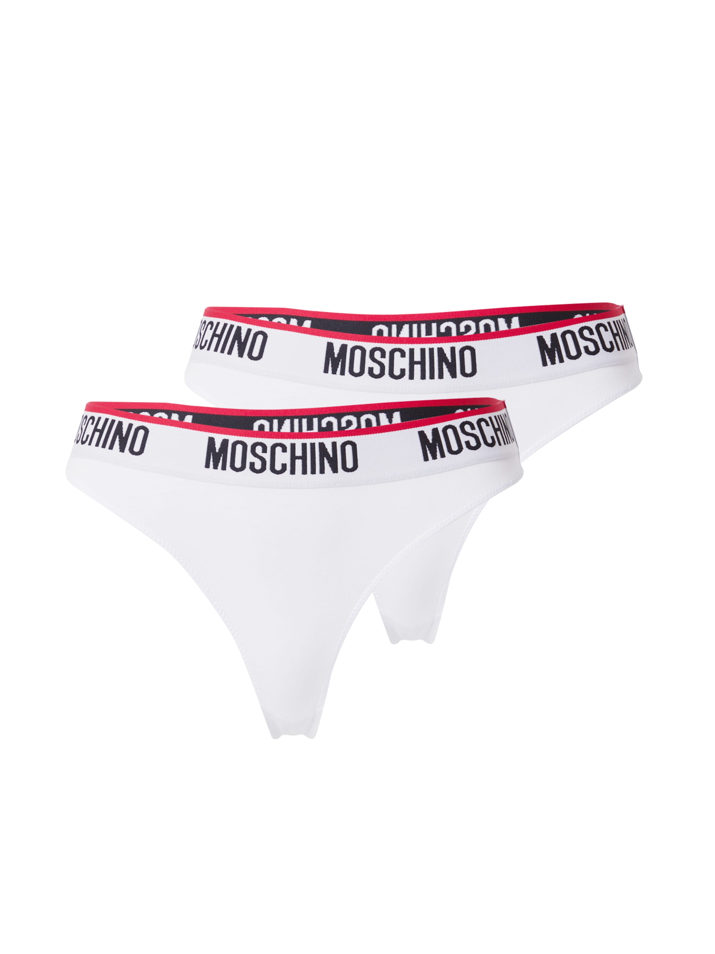 Moschino Underwear String in Weiß: Vorderseite