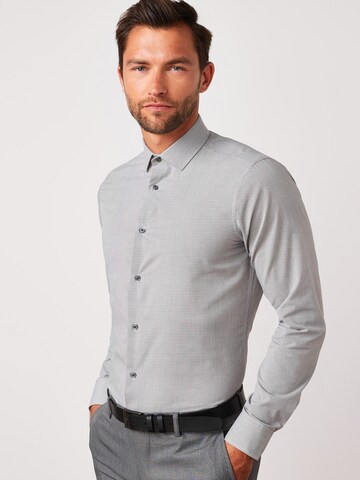 Next Slim Fit Hemd in Grau