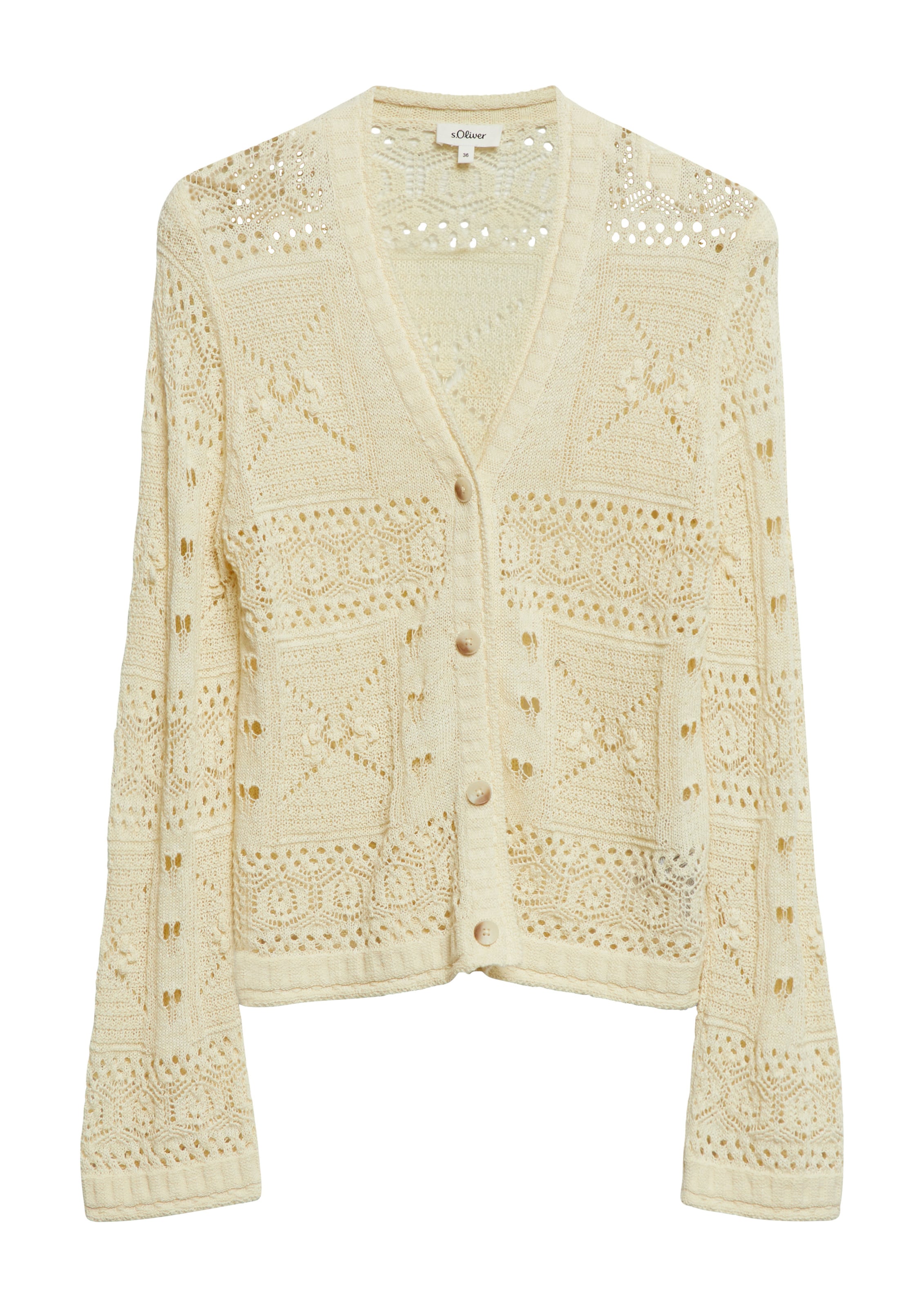 Cardigan s.Oliver en beige : devant