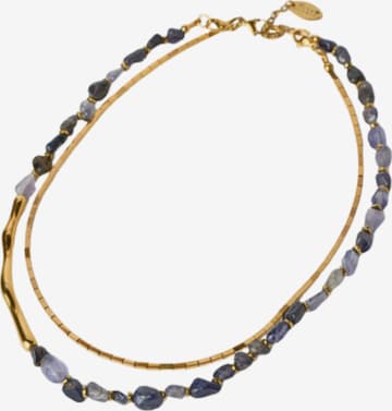 THE GEM STORIES JEWELRY Ketju 'Iolite & Hematite Transformable Necklace' värissä lila: etupuoli
