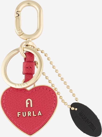 FURLA Schlüsselanhänger 'CAMELIA' in gold / rot, Produktansicht