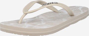 Flip-flops de la Calvin Klein pe alb: față