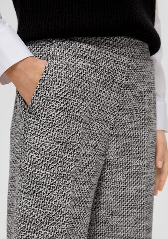 Wide Leg Pantalon à plis s.Oliver BLACK LABEL en gris