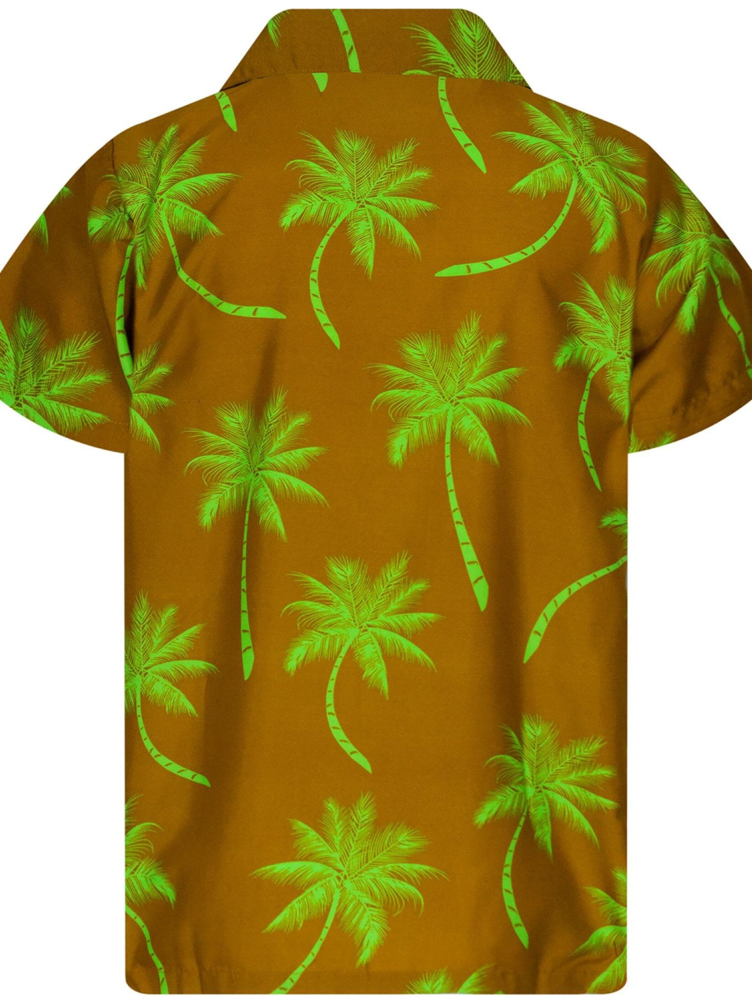 T-Shirt 'Palmshadow' King Kameha en jaune