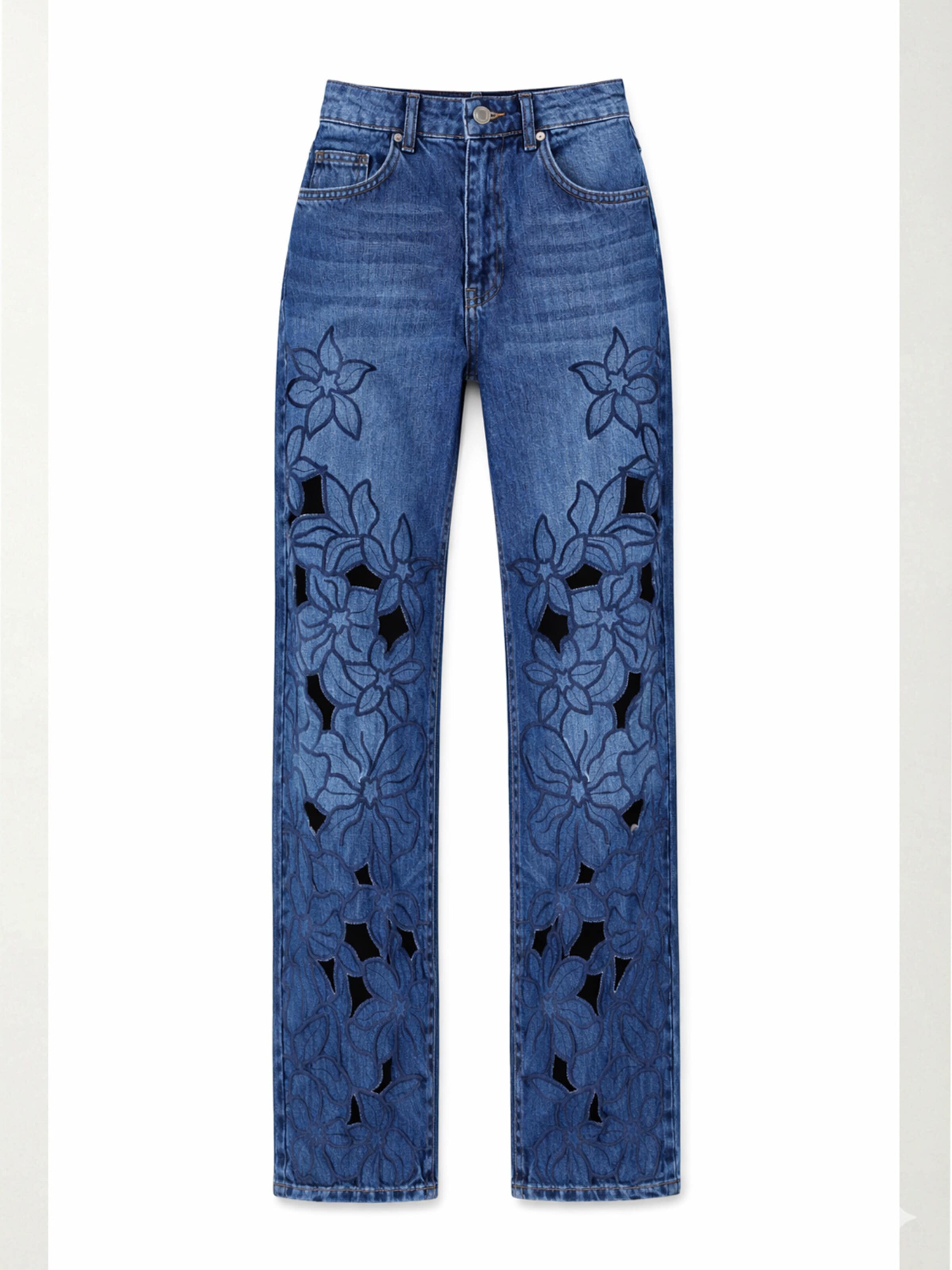 IT'S BASIC Loosefit Jeans 'Loose Mid Rise Jeans' in Blauw: voorkant