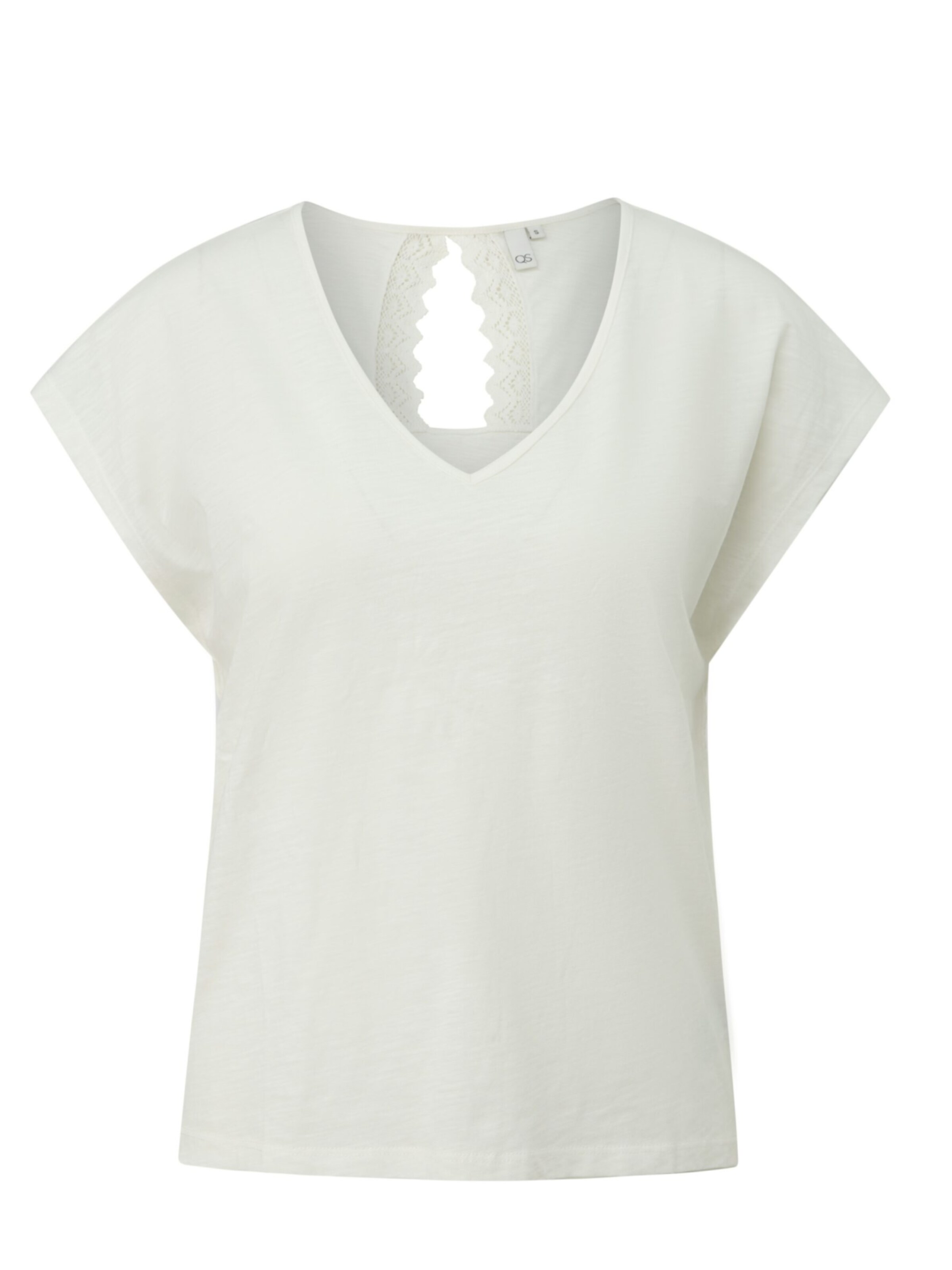 QS Shirt 'Q/S designed by - Dames t-shirt' in Wit: voorkant