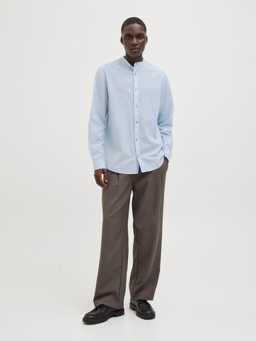 JACK & JONES Slim fit Πουκάμισο 'JJESummer Band' σε μπλε