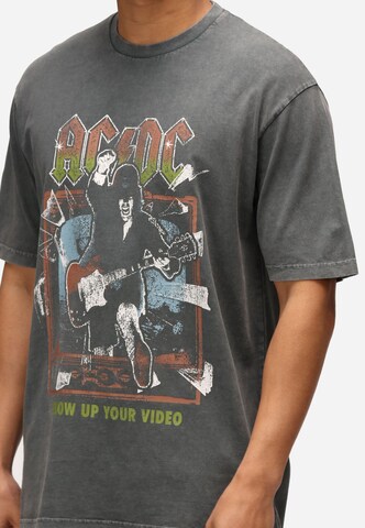 Recovered Shirt 'ACDC Blow Up Your Video' in Grey