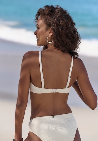 Bandeau Hauts de bikini LASCANA en blanc