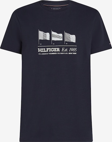 TOMMY HILFIGER Majica | modra barva: sprednja stran