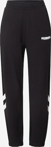 Hummel Tapered Workout Pants in Black: front