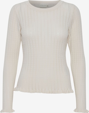 Atelier Rêve Sweater 'Irfantino' in Beige: front