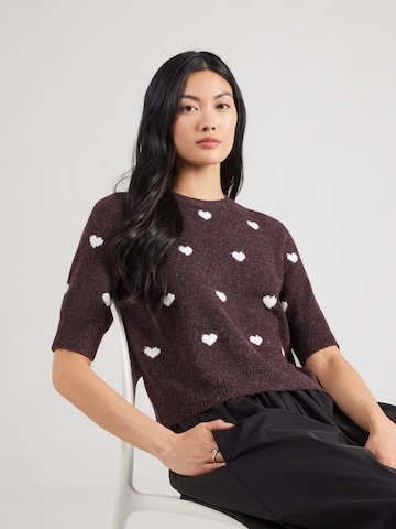 VERO MODA Pulover 'VMDOFFY INTARSIA' | rdeča barva: sprednja stran