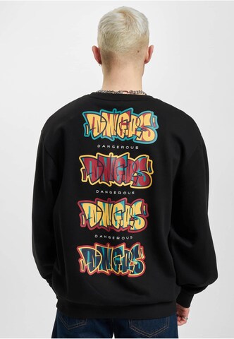 Dangerous DNGRS Sweatshirt 'Wall Arts' in Zwart: voorkant