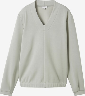 Sweat-shirt TOM TAILOR en vert : devant