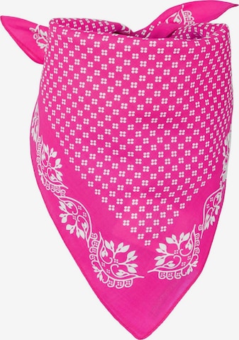 styleBREAKER Tuch 'Baumwolle Dreieckstuch mit Blümchen Muster' in Pink: Vorderseite