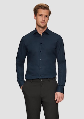 s.Oliver BLACK LABEL Regular Fit Hemd in Blau: Vorderseite