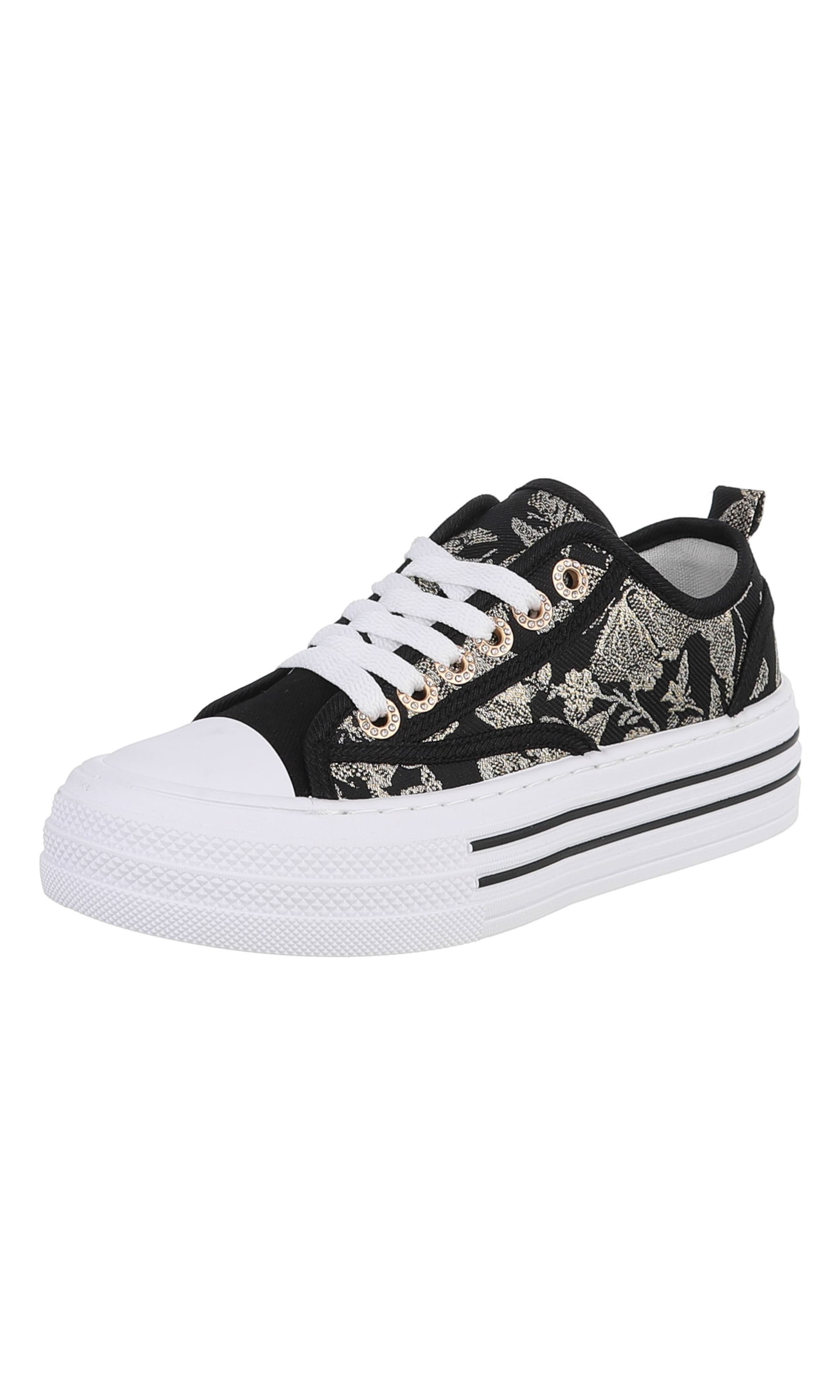 Ital-Design Sneaker in 36 in gold / schwarz, Produktansicht