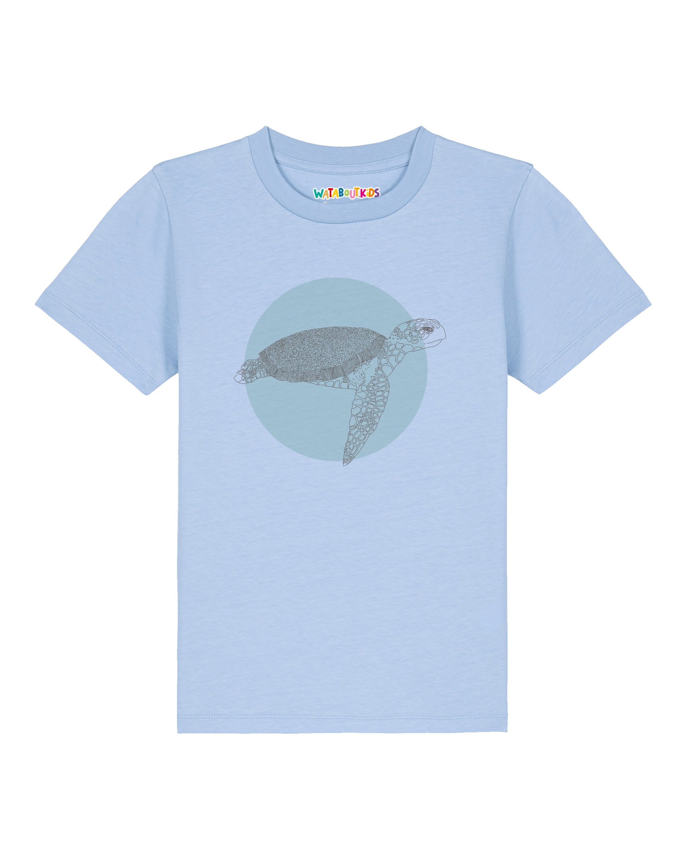 T-Shirt 'Meeresschildkröte' watabout.kids en bleu : devant