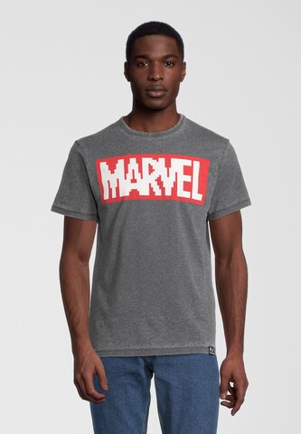 Recovered T-Shirt 'Marvel' in Grau: Vorderseite