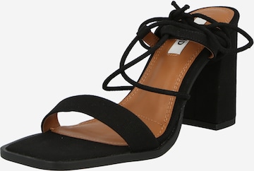 NA-KD Strap Sandals in Black: front