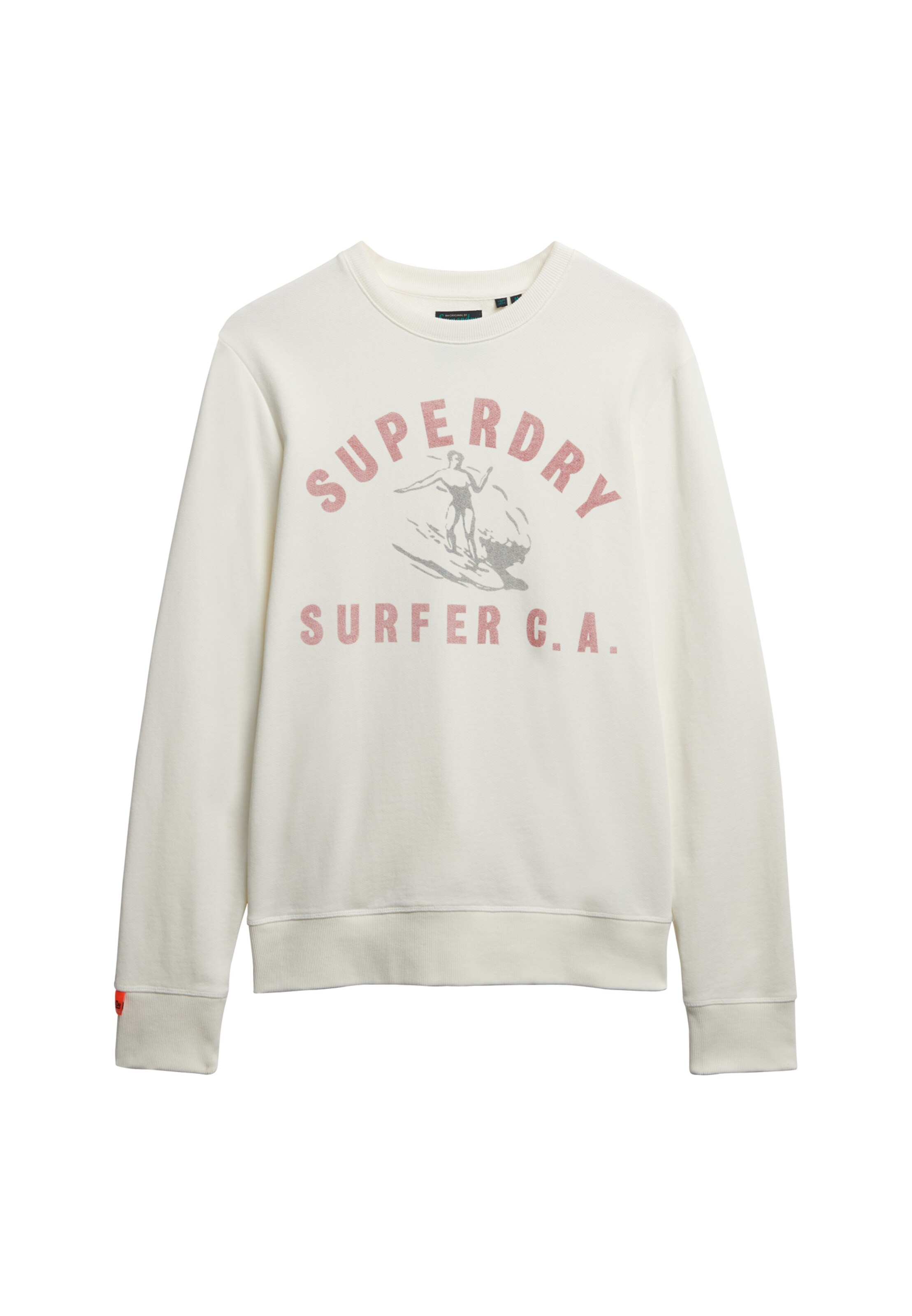 Sweat-shirt Superdry en beige : devant