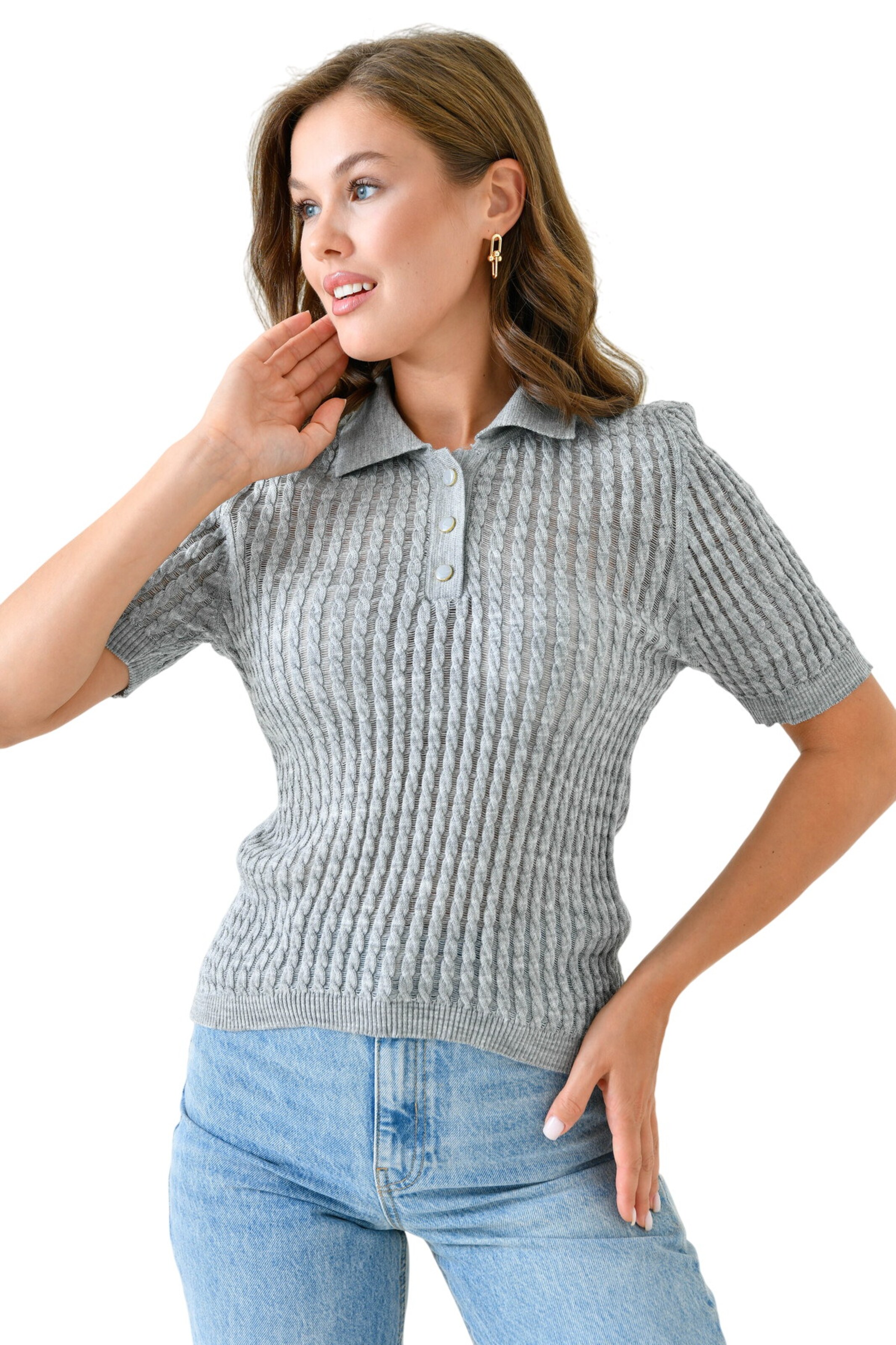 WOMAN VISION Sweater in Grey