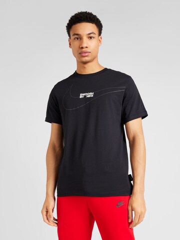 Tricou 'BIG SWOOSH' de la Nike Sportswear pe negru: față