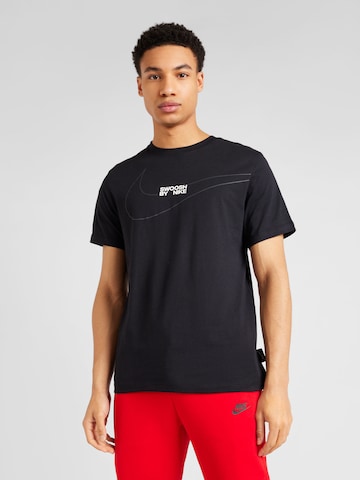 T-Shirt 'BIG SWOOSH' Nike Sportswear en noir : devant