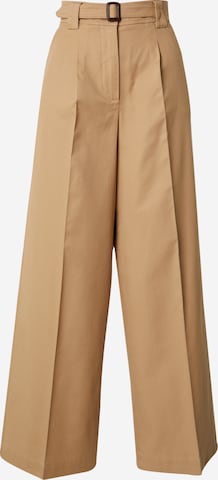 Weekend Max Mara Loosefit Bandplooibroek 'PINO' in Beige: voorkant