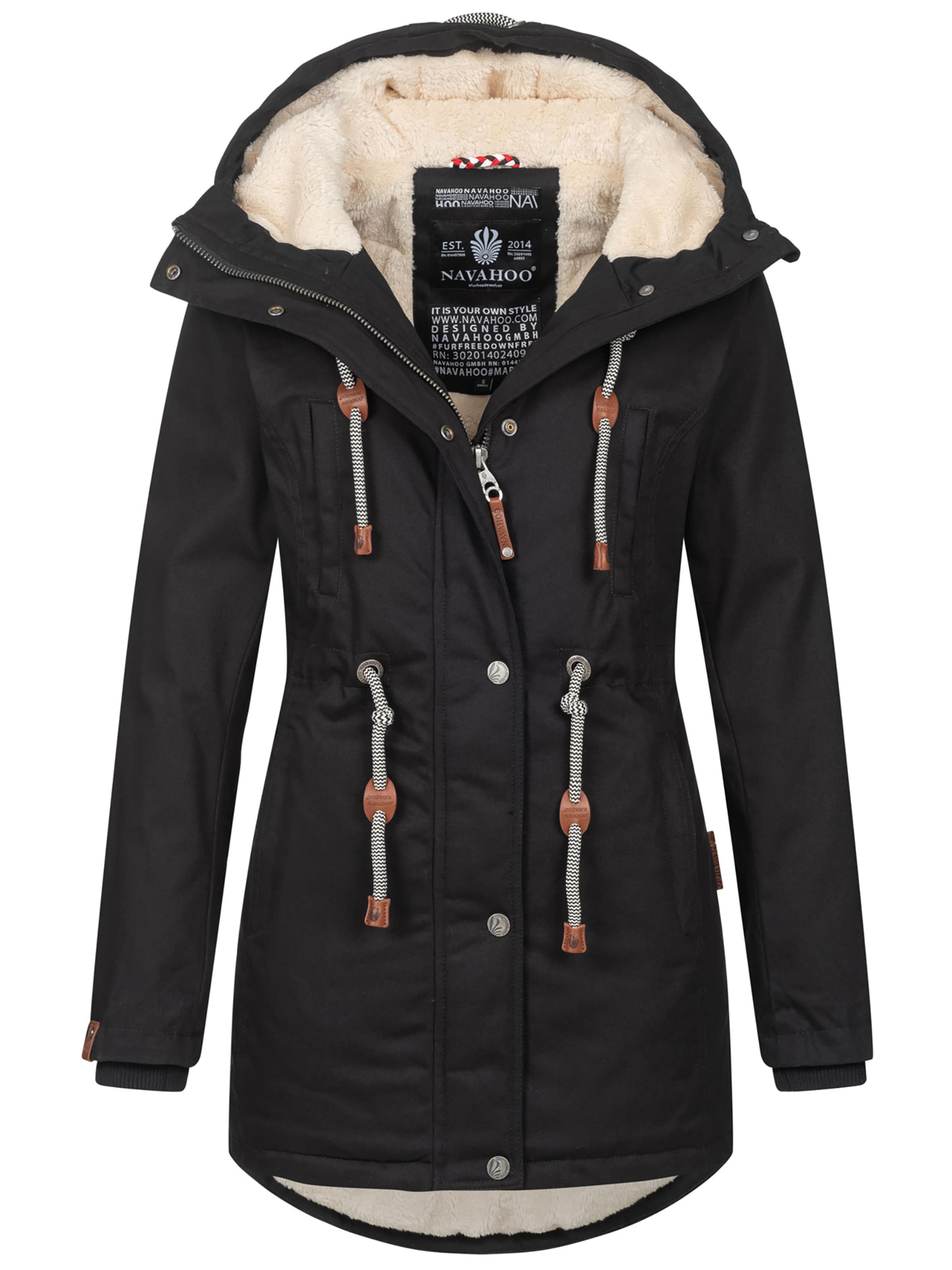 NAVAHOO Winterjacke 'Ireliaa' in Schwarz