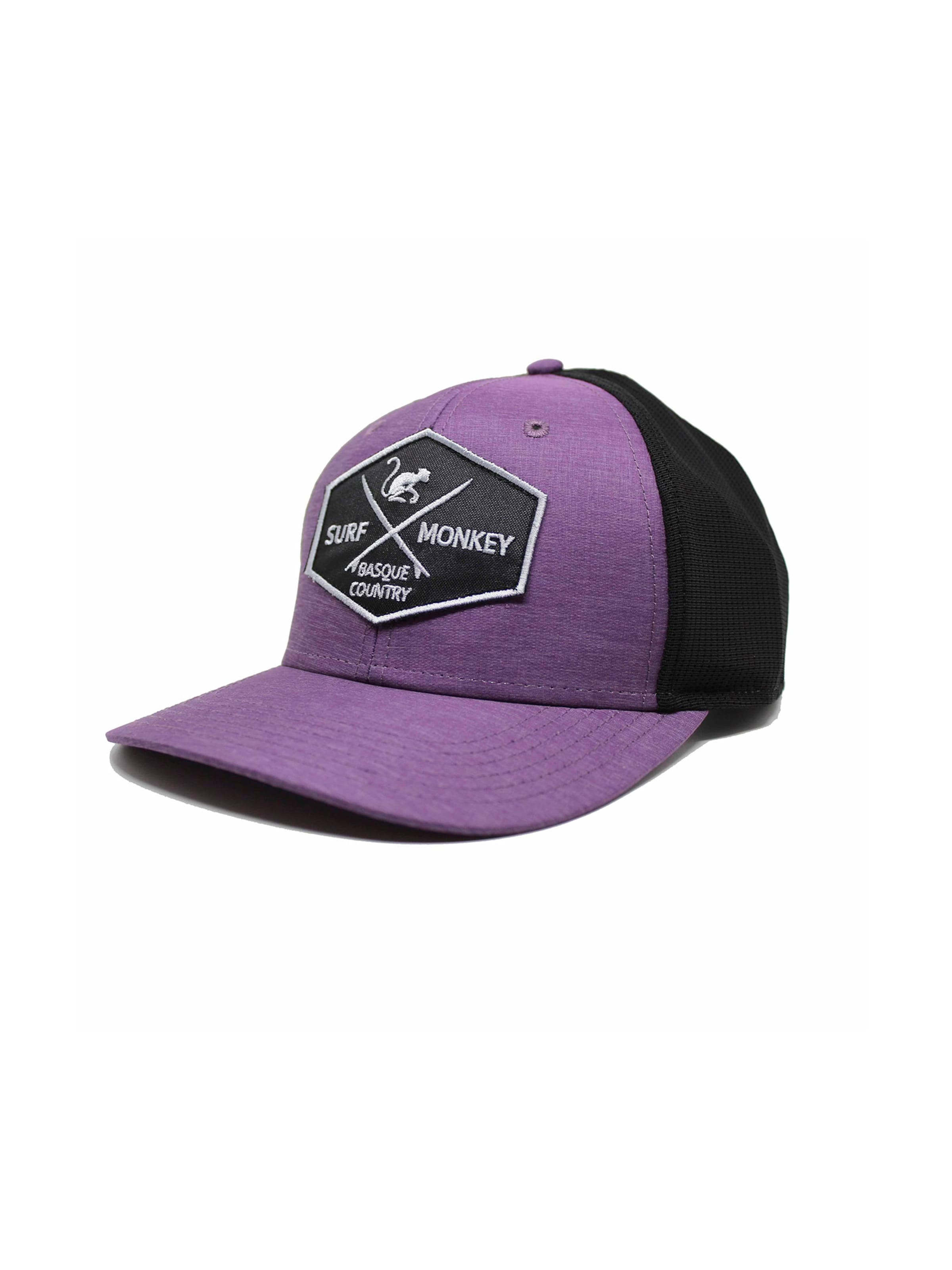 Cappello da baseball sportivo di Surf Monkey in lilla: frontale