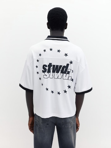 Pull&Bear Majica 'STWD DIVISION FUTBOL' | bela barva: sprednja stran