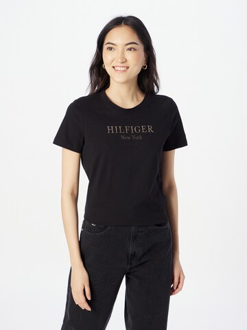 T-shirt TOMMY HILFIGER en noir : devant