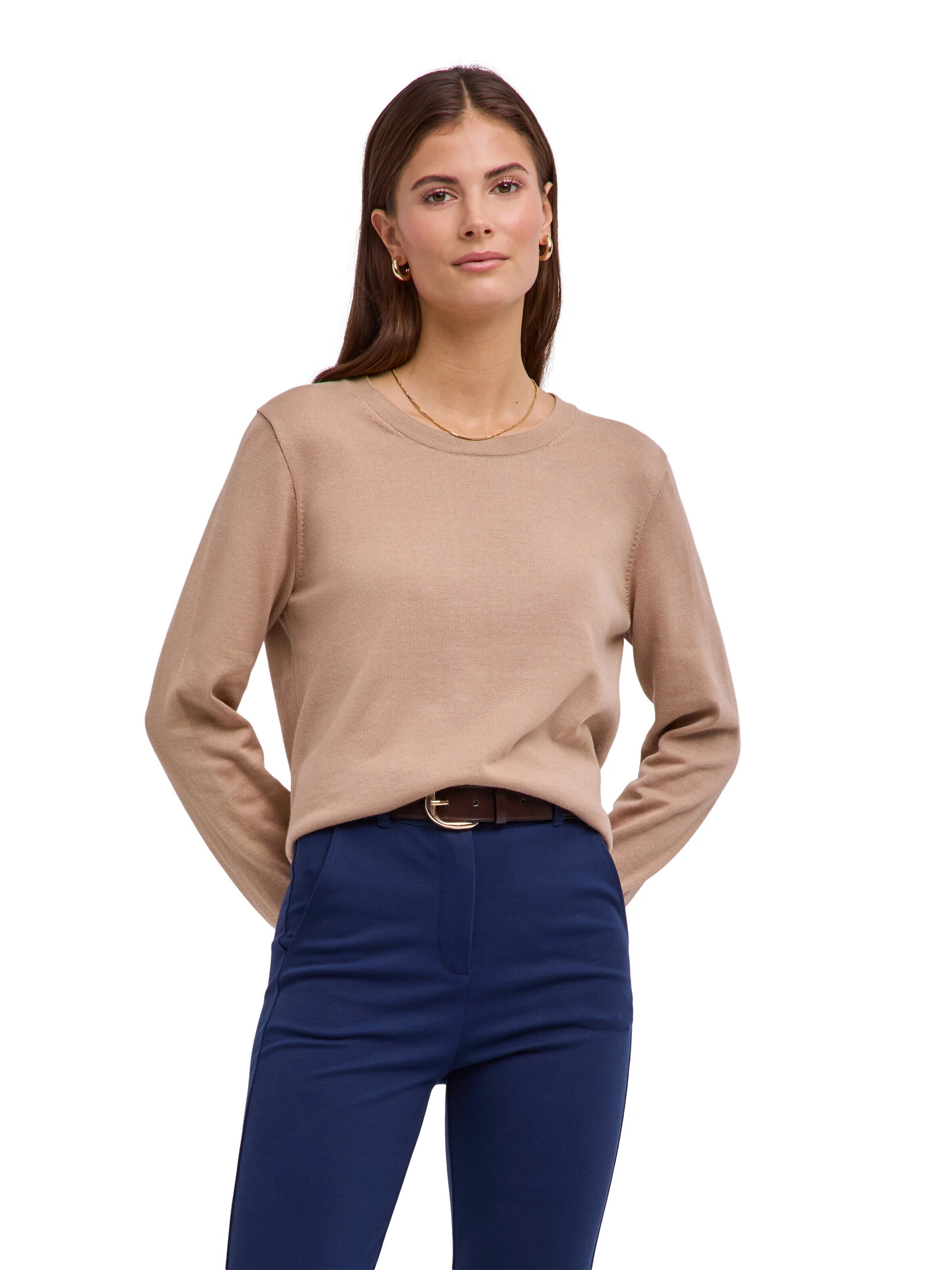 FALKE Pullover 'Cotton Knit'‌‌‌‌‌‌‌‌‌ in Beige: Vorderseite