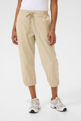 Kaffe Loosefit Byxa 'KAnaya' i beige: framsida