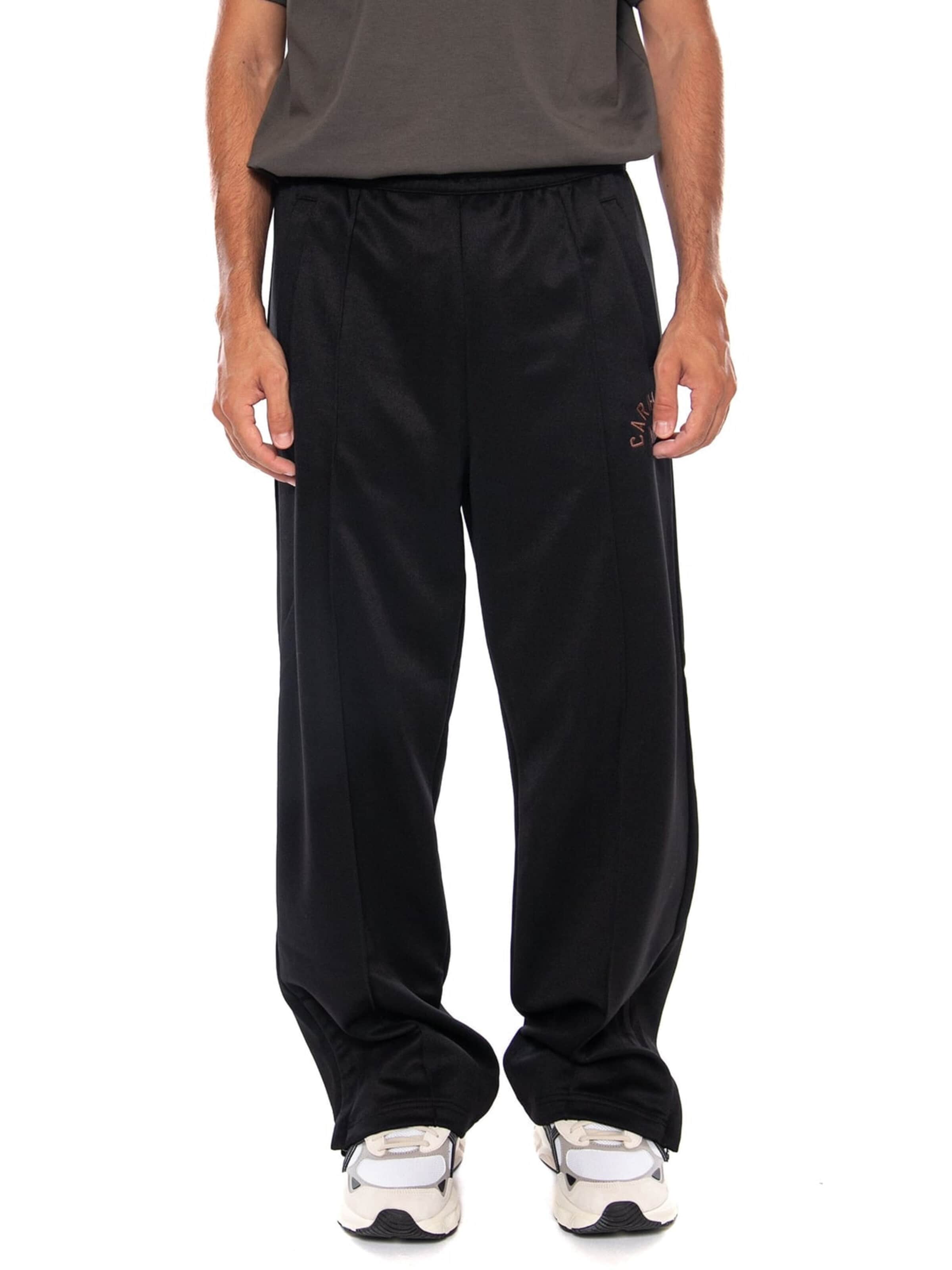 Carhartt WIP Baggy Broek 'BOLON SWEAT PANT BLACK' in Zwart: voorkant
