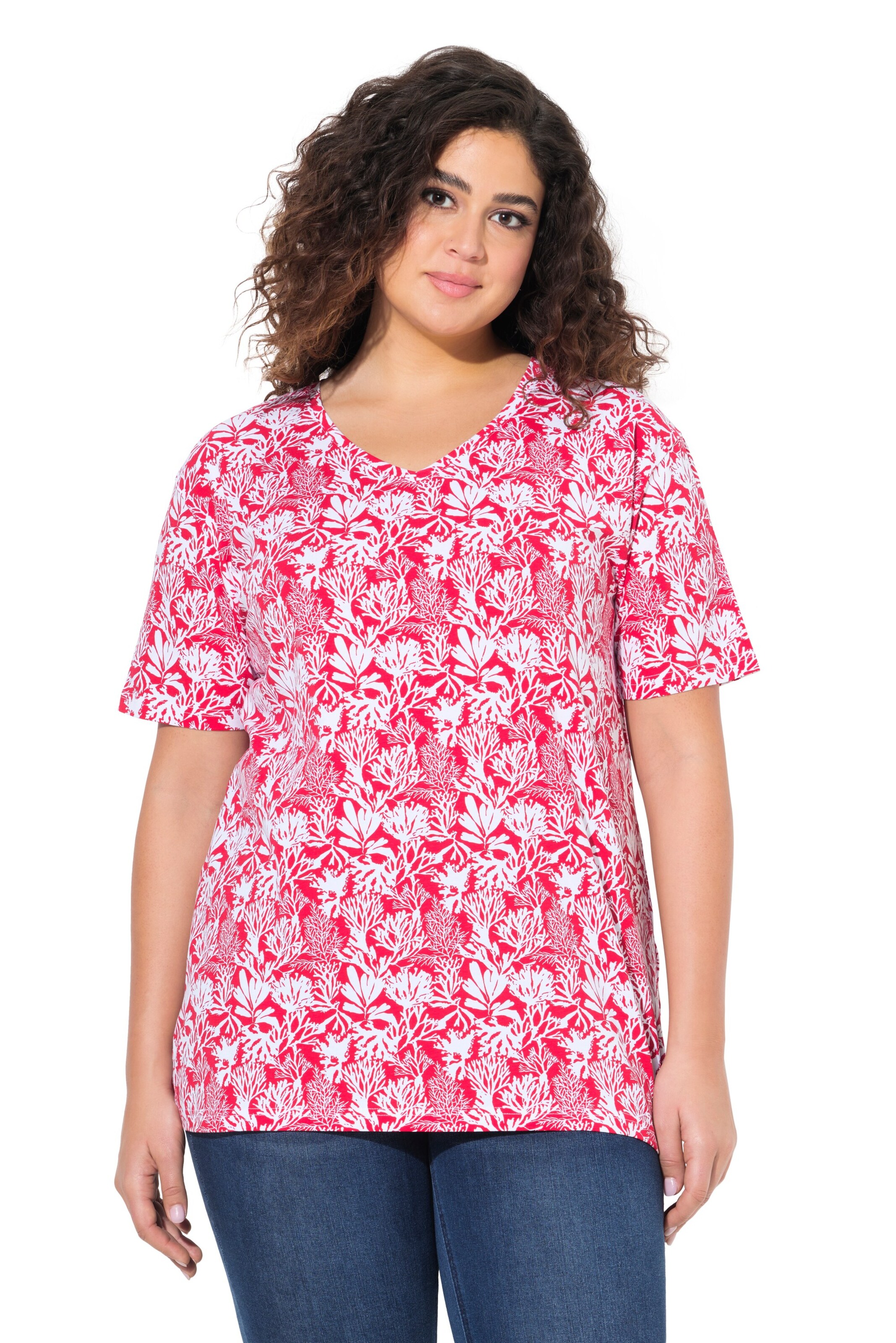 T-shirt Ulla Popken en rouge : devant