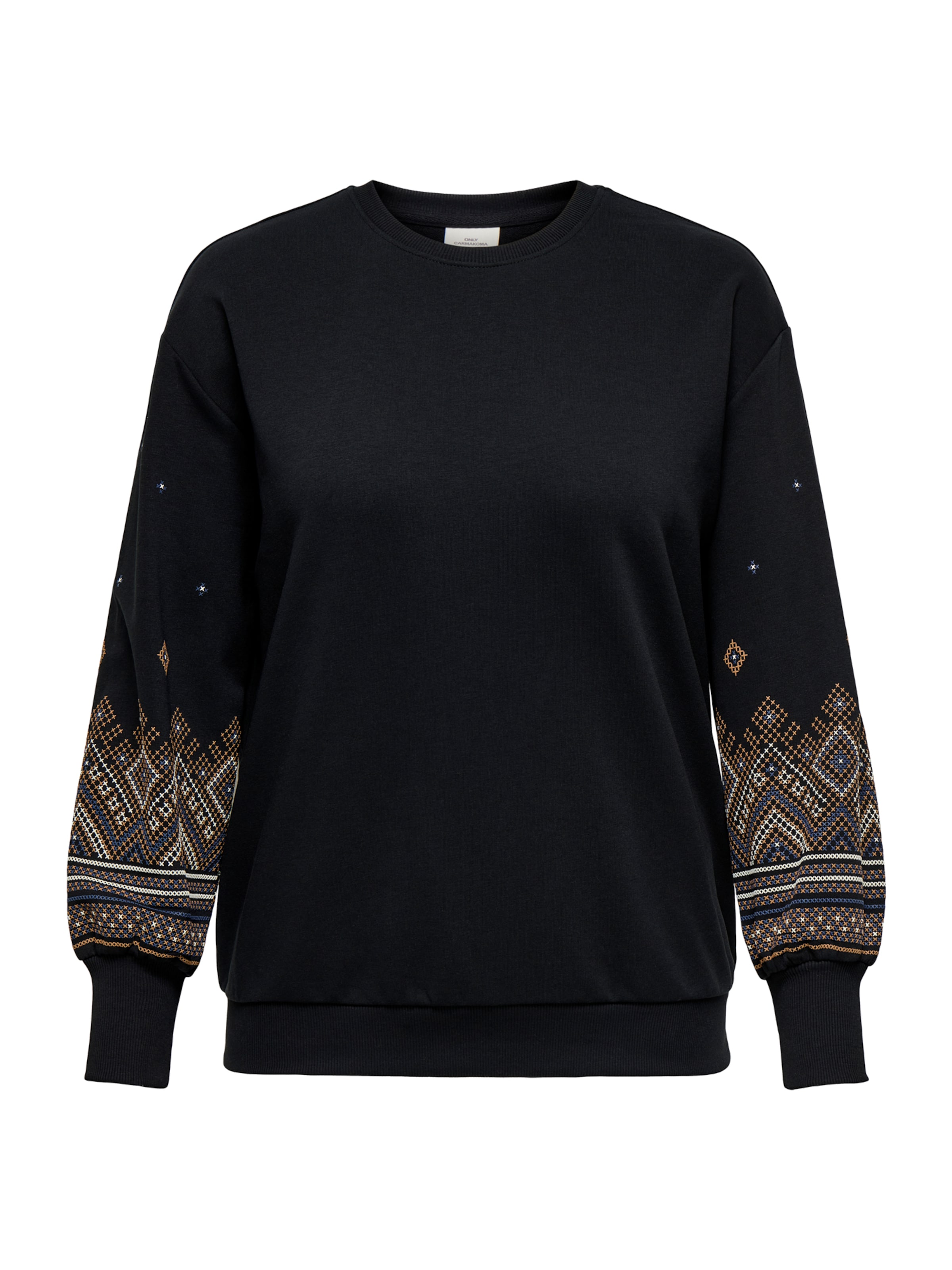 Felpa 'CARBrooke' di ONLY Carmakoma in nero: frontale