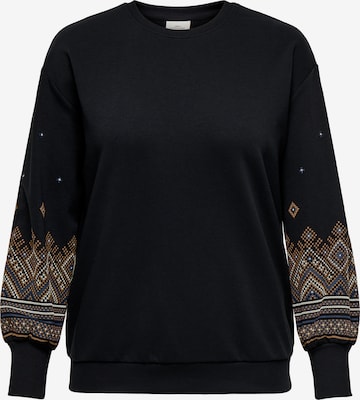 ONLY Carmakoma Свитшот 'CARBROOKE' в Черный: спереди