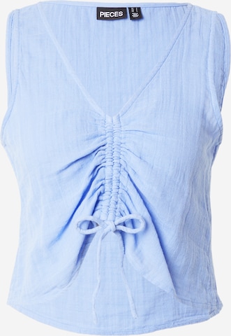 PIECES Top 'MASTINA' in Blau: Vorderseite
