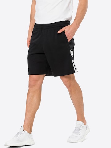 Regular Pantaloni de la ADIDAS ORIGINALS pe negru: față