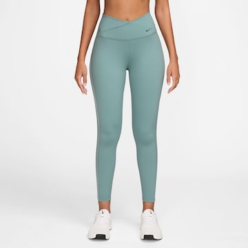 NIKE Skinny Workout Pants 'One' in Blue: front