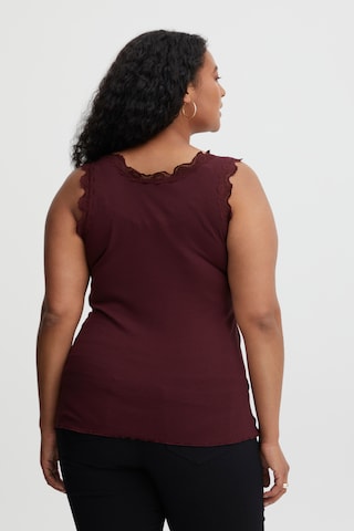 Fransa Curve Top in Purple