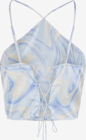 Pieces Petite Top in Blau