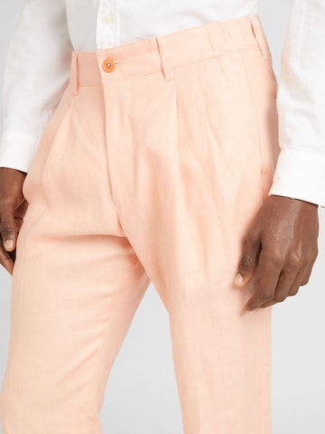 DRYKORN Loose fit Pleat-Front Pants 'LEEK' in Orange