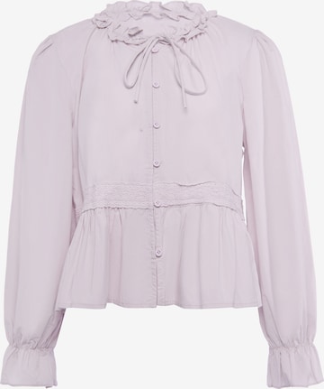 IZIA - Blusa em roxo: frente