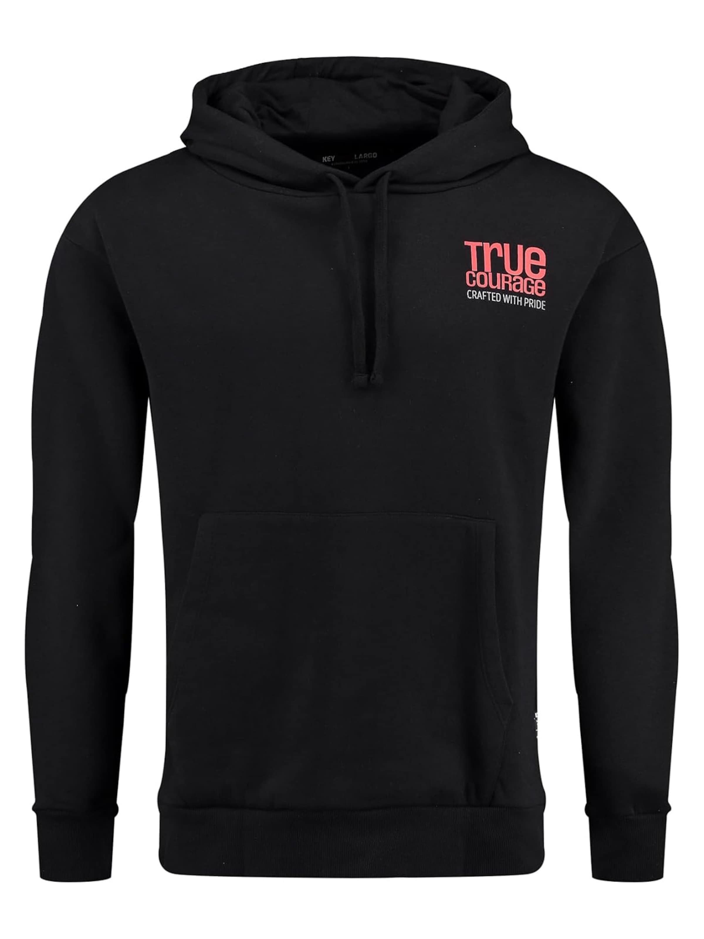 Key Largo Pullover 'True Courage' i sort: forside